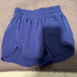 Lulu lemon tracker v blue shorts.